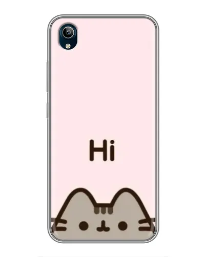 Чехол для Vivo Y91C с картинкой «Пушин говорит Hi»