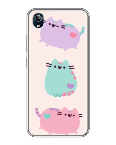 Чехол для Vivo Y91C с картинкой «Pusheen трио»