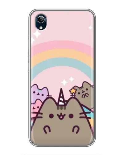 Чехол для Vivo Y91C с картинкой «Единорог Pusheen»