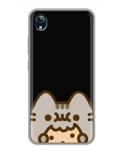 Чехол для Vivo Y91C с картинкой «Пушин на черном»