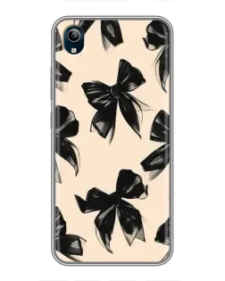 Чохол для Vivo Y91C з картинкою «Патерн чорні банти»