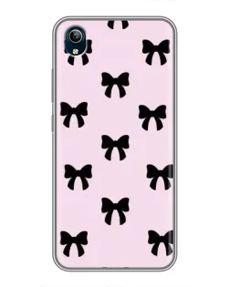 Чехол для Vivo Y91C с картинкой «Черные банты Coquette»