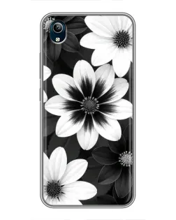 Чехол для Vivo Y91C с картинкой «Монохромные астры» Чехол для Vivo Y91C с картинкой «Монохромные астры»