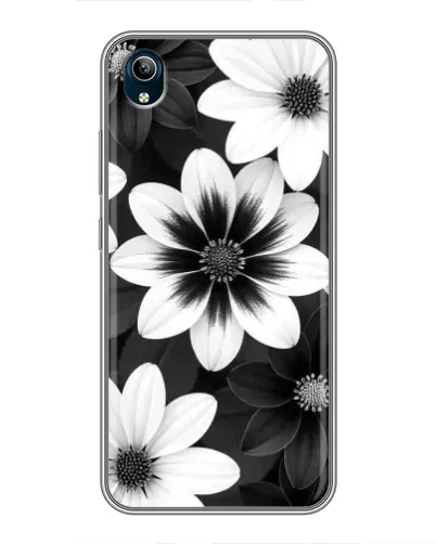 Чехол для Vivo Y91C с картинкой «Монохромные астры» Чехол для Vivo Y91C с картинкой «Монохромные астры»