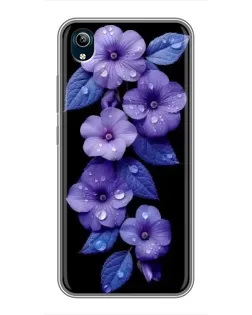 Чехол для Vivo Y91C с картинкой «Фиолетовые цветы с росою» Чехол для Vivo Y91C с картинкой «Фиолетовые цветы с росою»