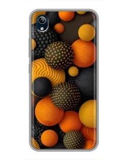 Чехол для Vivo Y91C с картинкой «Объемные оранжевые сферы» Чехол для Vivo Y91C с картинкой «Объемные оранжевые сферы»
