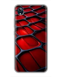 Чехол для Vivo Y91C с картинкой «Красная глянцевая сетка» Чехол для Vivo Y91C с картинкой «Красная глянцевая сетка»