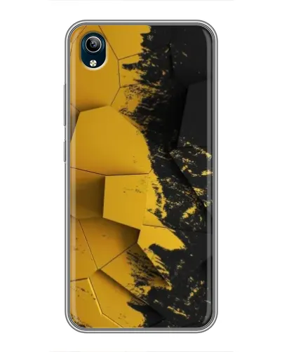 Чехол для Vivo Y91C с картинкой «Золотые осколки геометрии»