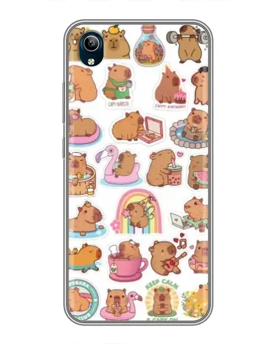 Чехол для Vivo Y91C с картинкой «Капибары набор»