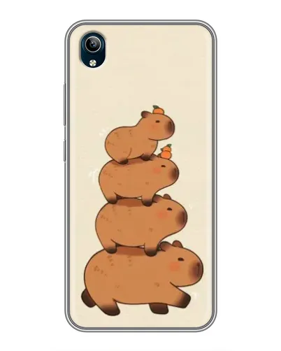 Чехол для Vivo Y91C с картинкой «Башня из капибар»