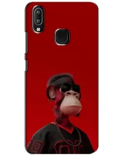 Чехол для Vivo Y93 Lite с картинкой «Bored Ape в красном» Чехол для Vivo Y93 Lite с картинкой «Bored Ape в красном»