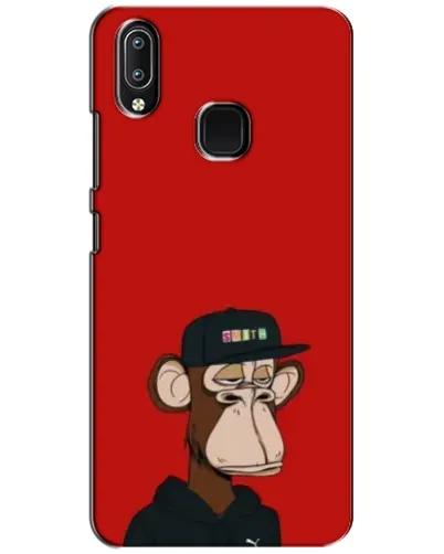 Чехол для Vivo Y93 Lite с картинкой «Bored Ape — красный фон» Чехол для Vivo Y93 Lite с картинкой «Bored Ape — красный фон»