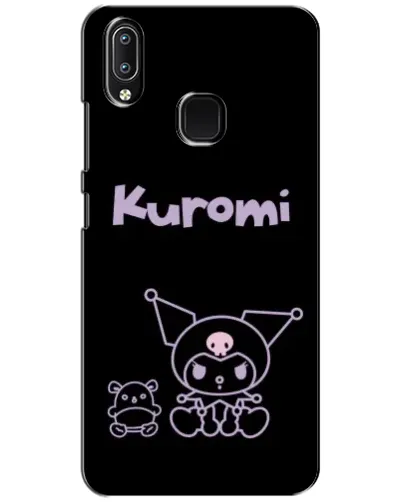 Чехол для Vivo Y93 Lite с картинкой «Kuromi — черный минимализм»