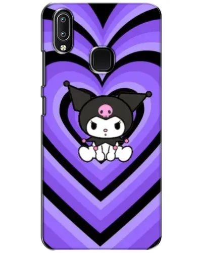 Чехол для Vivo Y93 Lite с картинкой «Kuromi и фиолетовые сердца»