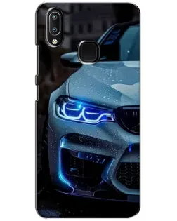 Чехол для Vivo Y93 Lite с картинкой «Взгляд BMW с синими фарами»