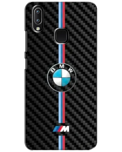 Чехол для Vivo Y93 Lite с картинкой «Эмблема BMW и карбон»