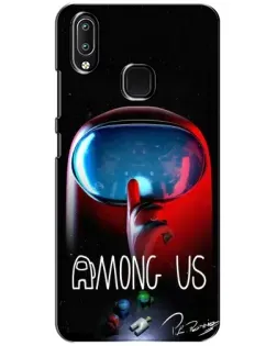 Чохол для Vivo Y93 Lite з картинкою «Червоний імпостер — макро»