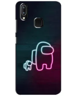 Чохол для Vivo Y93 Lite з картинкою «Among Us неон-арт»