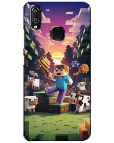 Чехол для Vivo Y93 Lite с картинкой «Стив на ферме»