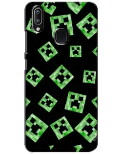Чехол для Vivo Y93 Lite с картинкой «Паттерн с криперами»