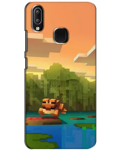 Чехол для Vivo Y93 Lite с картинкой «Майнкрафт закат солнца»
