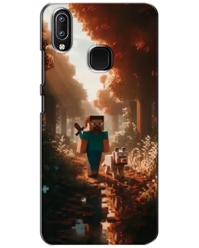 Чехол для Vivo Y93 Lite с картинкой «Стив в лесу»