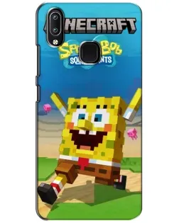 Чехол для Vivo Y93 Lite с картинкой «Губка Боб Minecraft»