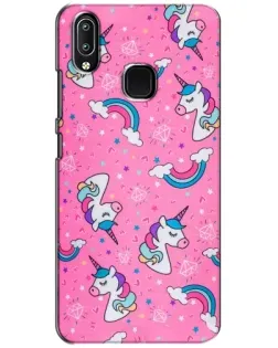 Чехол для Vivo Y93 Lite с картинкой «Unicorn паттерн розовый»
