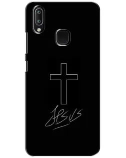 Чехол для Vivo Y93 Lite с картинкой «Графический крест Jesus» Чехол для Vivo Y93 Lite с картинкой «Графический крест Jesus»