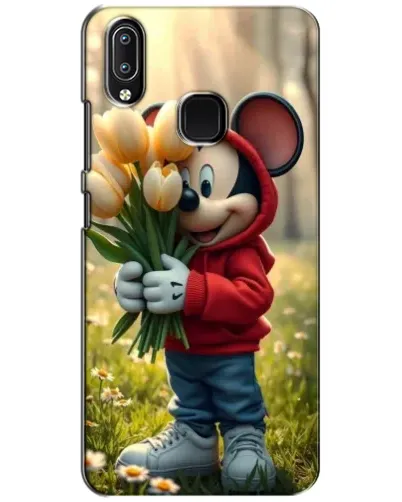 Чехол для Vivo Y93 Lite с картинкой «Микки с тюльпанами» Чехол для Vivo Y93 Lite с картинкой «Микки с тюльпанами»