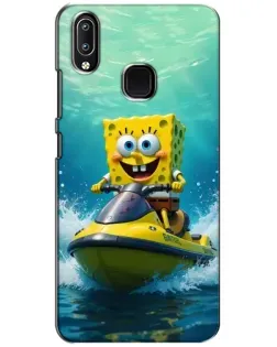 Чехол для Vivo Y93 Lite с картинкой «Спанч Боб на гидроцикле»