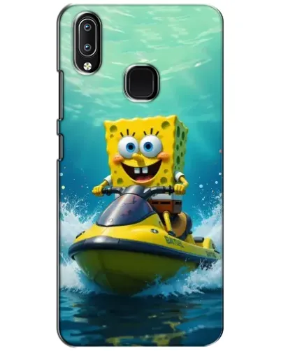 Чехол для Vivo Y93 Lite с картинкой «Спанч Боб на гидроцикле»