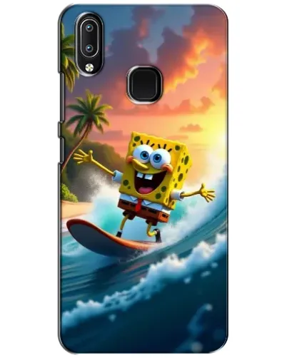 Чехол для Vivo Y93 Lite с картинкой «Губка Боб серфингист»