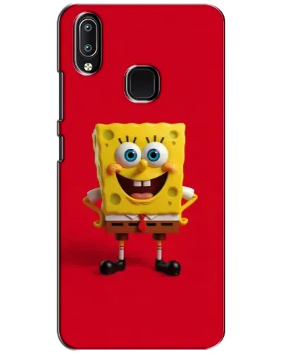 Чехол для Vivo Y93 Lite с картинкой «Спанч Боб на красном»