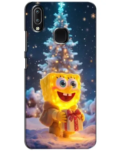 Чехол для Vivo Y93 Lite с картинкой «Рождественский Спанч Боб»