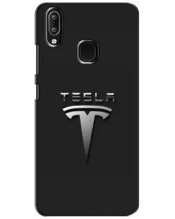 Чехол для Vivo Y93 Lite с картинкой «Стальной логотип Tesla»