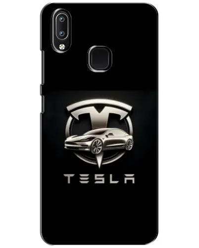 Чехол для Vivo Y93 Lite с картинкой «Tesla — серебристое авто» Чехол для Vivo Y93 Lite с картинкой «Tesla — серебристое авто»
