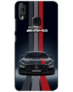Чехол для Vivo Y93 Lite с картинкой «Mercedes — белый карбон»