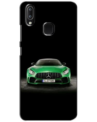 Чехол для Vivo Y93 Lite с картинкой «Mercedes — неоновый лого»