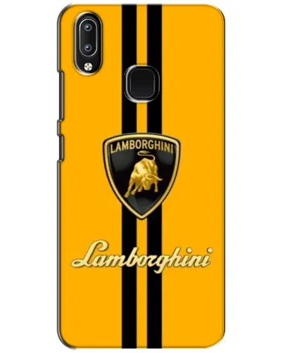 Чехол для Vivo Y93 Lite с картинкой «Lamborghini Stripe желтый»