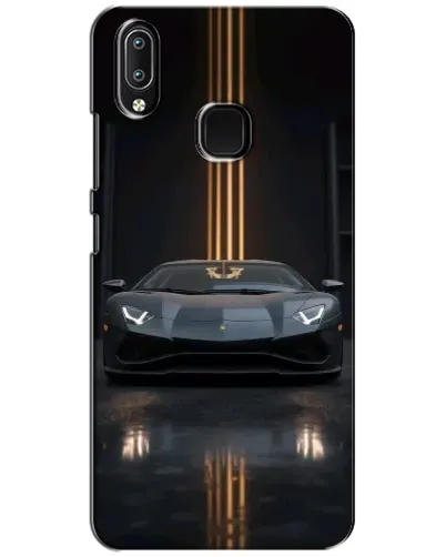 Чехол для Vivo Y93 Lite с картинкой «Lamborghini золотые линии»