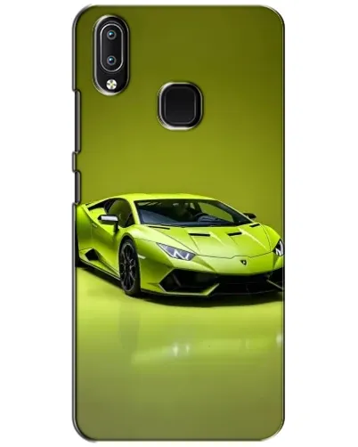 Чехол для Vivo Y93 Lite с картинкой «Салатовый Lamborghini Huracan»