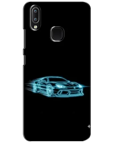 Чехол для Vivo Y93 Lite с картинкой «Неоновый контур Lamborghini»