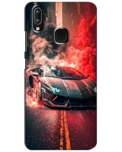 Чехол для Vivo Y93 Lite с картинкой «Lamborghini красный дым»