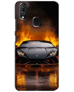 Чехол для Vivo Y93 Lite с картинкой «Lamborghini в огне»