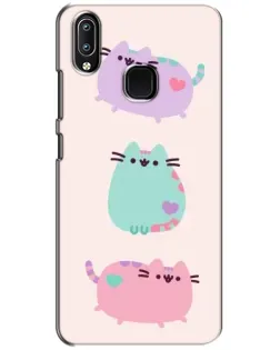 Чехол для Vivo Y93 Lite с картинкой «Pusheen трио»