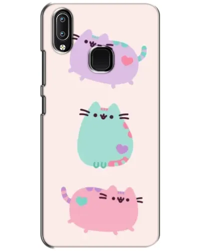Чехол для Vivo Y93 Lite с картинкой «Pusheen трио»