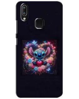 Чехол для Vivo Y93 Lite с картинкой «Stitch в цветах»