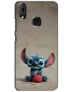 Чехол для Vivo Y93 Lite с картинкой «Стич на коричневом фоне»