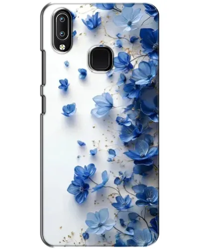 Чехол для Vivo Y93 Lite с картинкой «Голубой цветочный каскад»